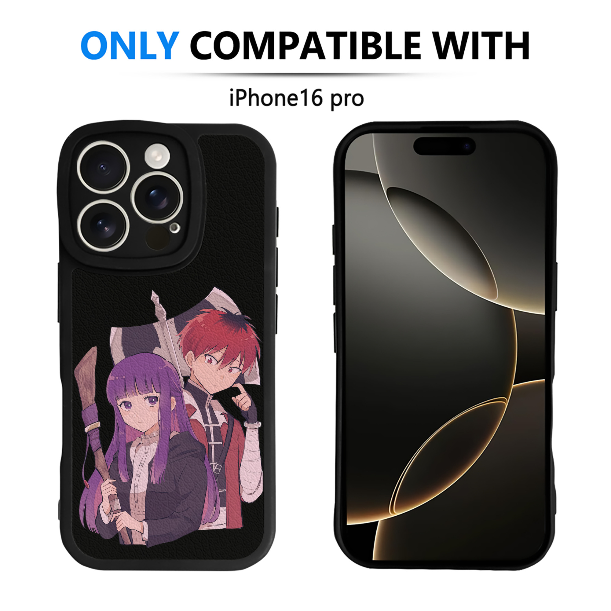 （画像用） 葬送のフリーレン Frieren 【iPhone 16シリーズ対応】シリコンスマホケース（レザー調） 材質：シリコン